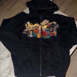 Black Graphic Hoodie